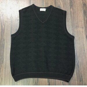 Arnold Palmer Brown Pull Over Vest Extra Large 46" Washable Acrylic
